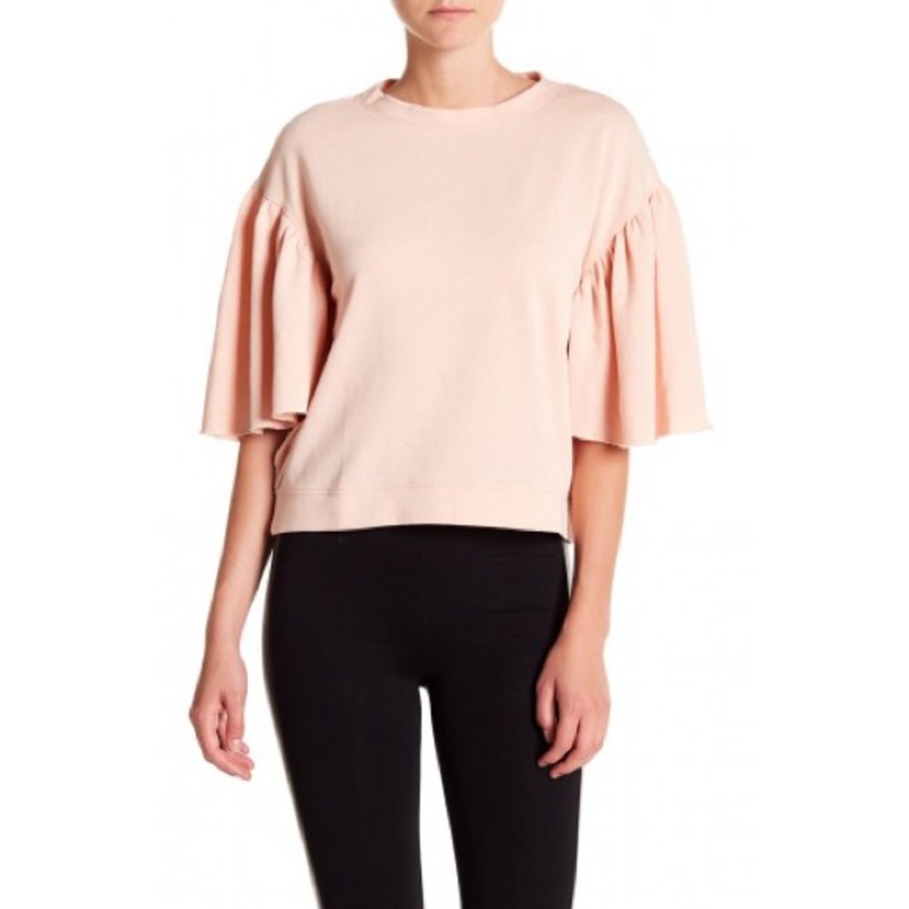 Abound: Flutter Sleeve Crop Sweater